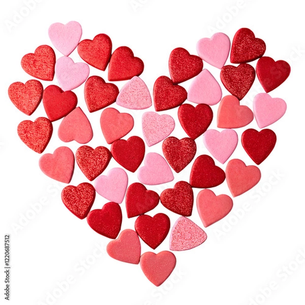 Obraz Hearts on Transparent Background for Valentine's Day Themes, Isolated PNG