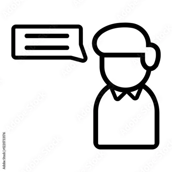 Obraz Person argument icon black with outline style