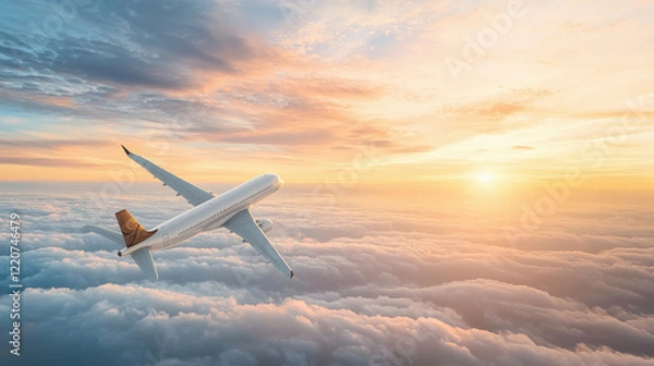 Obraz airplane on cloud