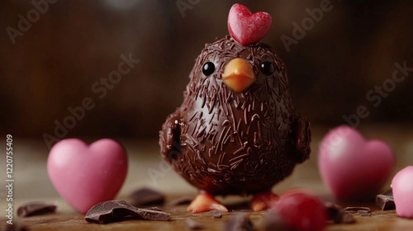 Obraz バレンタイン チョコ ひよこ ハート 食べ物