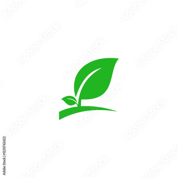 Obraz green leaf logo design
