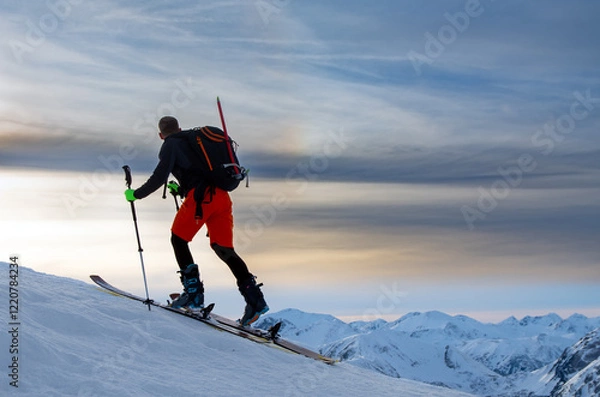 Obraz skier standing