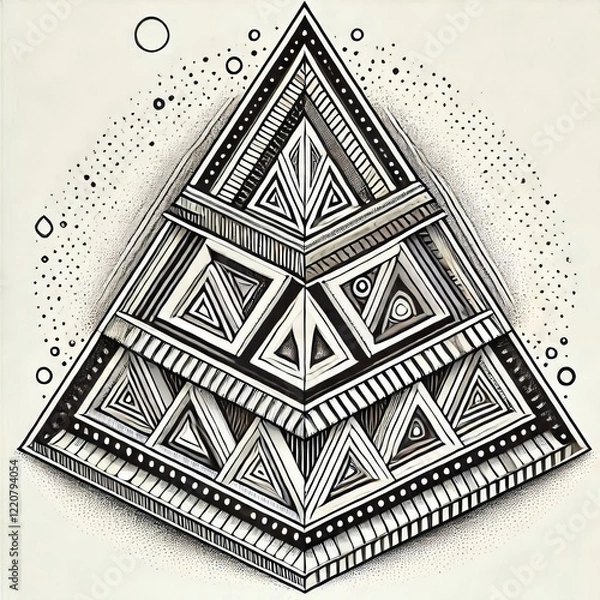 Fototapeta Triangle with triangles Hierarchy depth