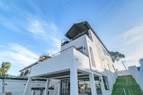 Obraz an image of luxury Mediterranean villa real estate after a refurbishment