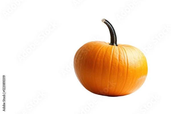 Fototapeta A pumpkin has been cut open and is now in pieces. ,on transparent background.