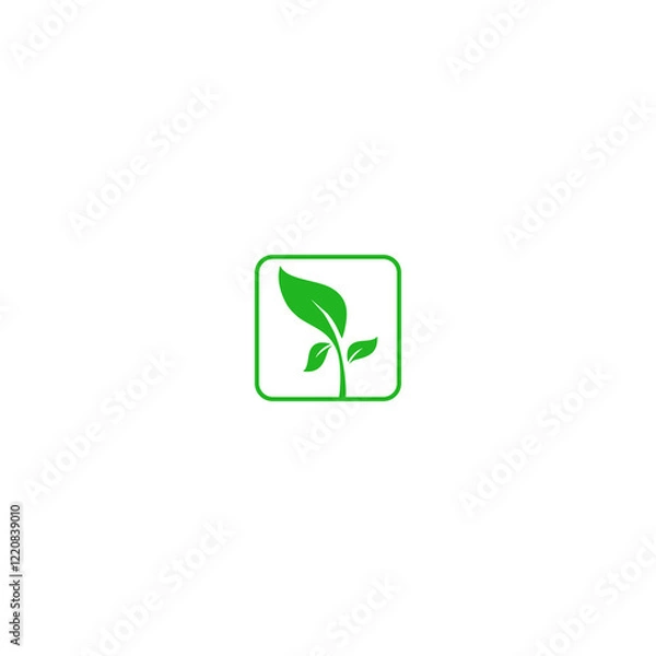 Obraz green leaf logo