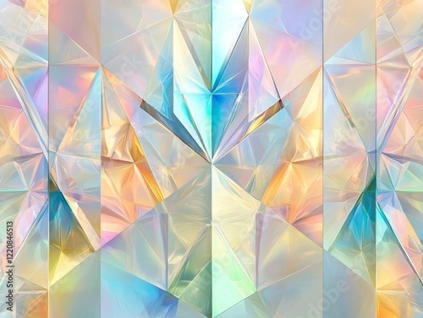 Obraz Colorful Abstract Geometric Pattern with Light Reflection and Refraction