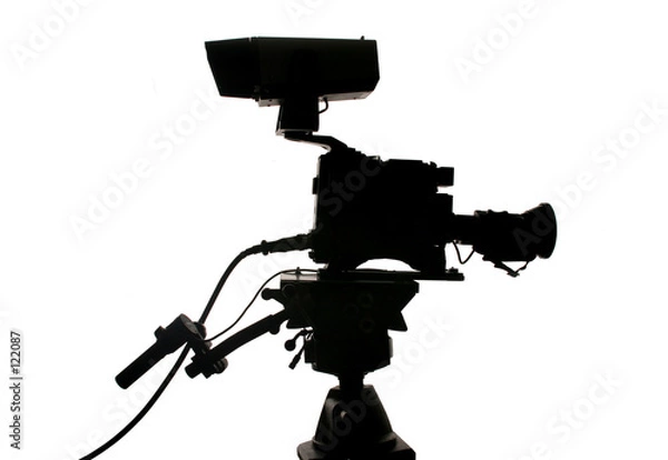 Fototapeta studio video camera silhouette