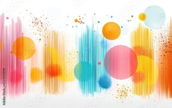Fototapeta Vibrant Abstract Background with Colorful Shapes and Textures