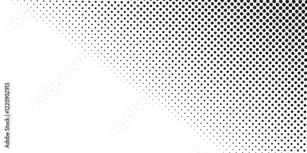 Fototapeta Dotted halftone gradient texture. Vanishing polka dot background. Repeating dots gradation pattern background simple art modern