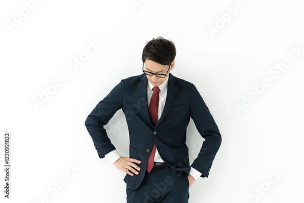 Fototapeta 考えるビジネスマン