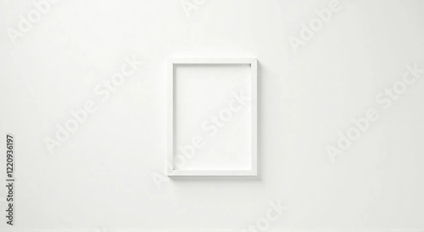 Fototapeta white wall with window, frame, wall, gallery, picture, blank, empty, photo, art, design, interior, border, room, 3d, illustration, vector, square, decoration, exhibition, light, space, image, museum, 