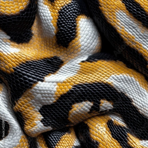 Obraz Ball python snakeskin animal pattern, seamless, tileable.