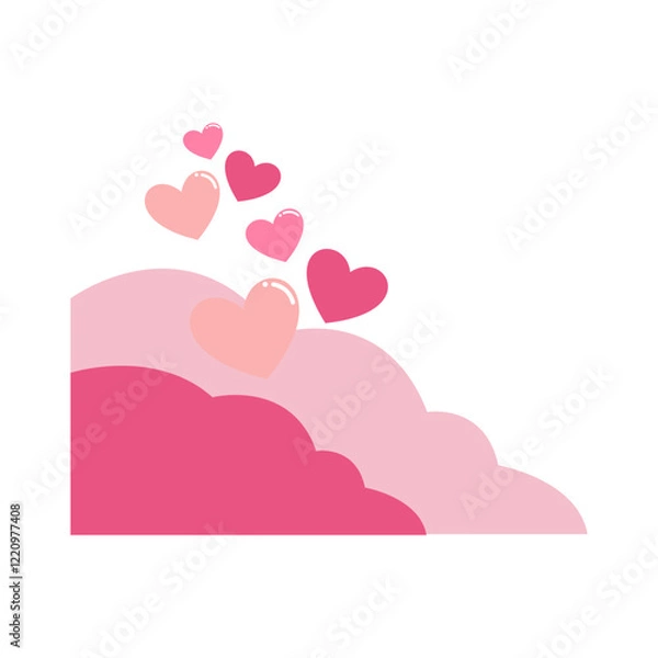 Obraz Modern Valentine Border