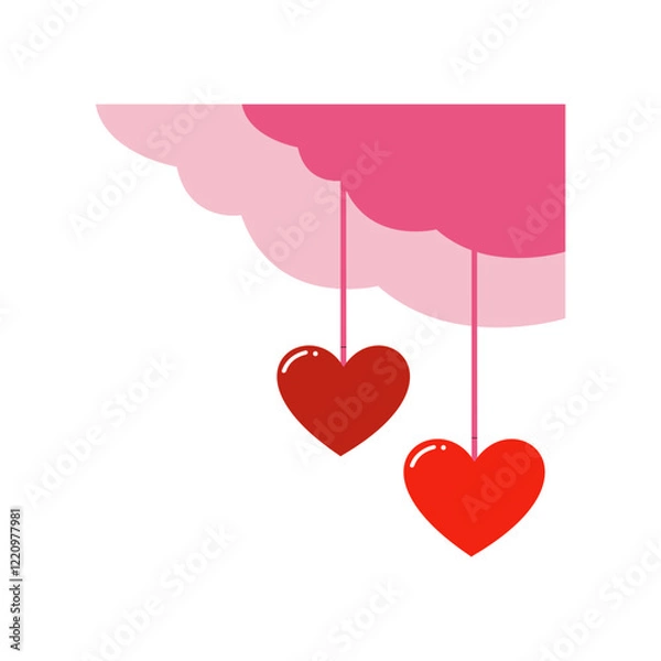 Fototapeta Modern Valentine Border