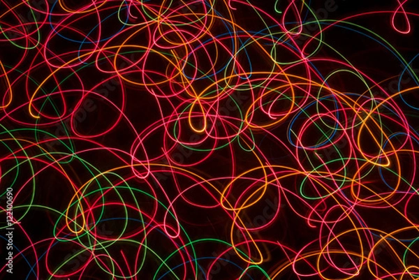 Fototapeta Colorful Squiggly Lines