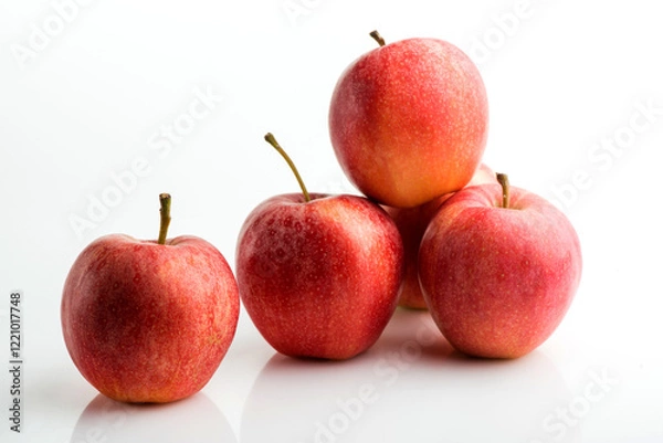 Obraz Red apple on white background, clipping path