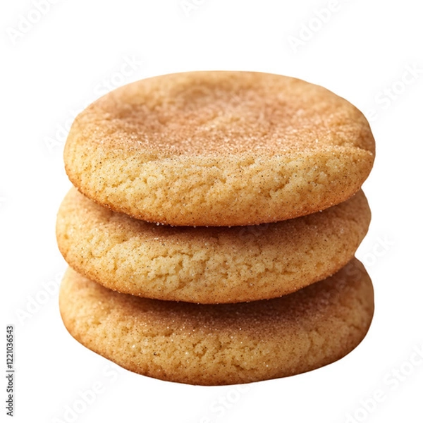 Obraz Classic Snickerdoodle Cookies Stack Isolated on Transparent Background