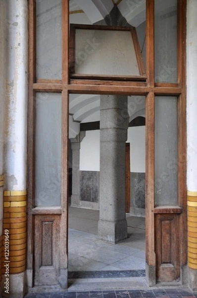 Fototapeta View of the internal space. Marvellous interior in building