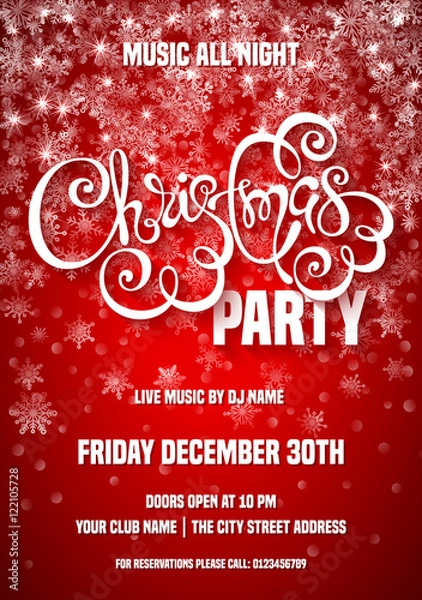 Obraz Christmas poster template