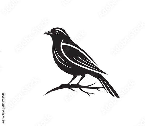 Obraz bird logo silhouette vector line art logo design