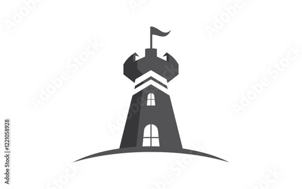 Fototapeta Castle building vector illustration design Template