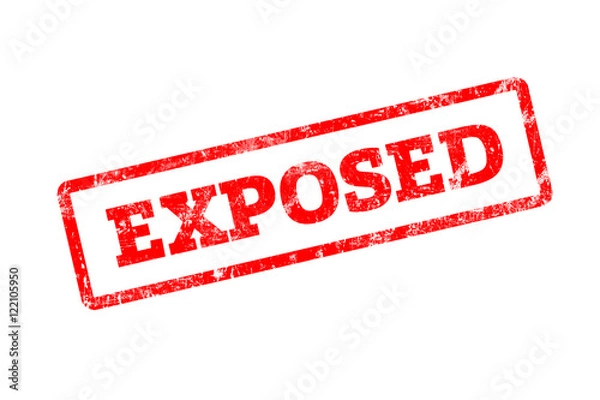 Obraz Exposed red rubber stamp