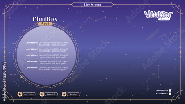 Fototapeta 	
Vtuber anime streamer background template editable.	
