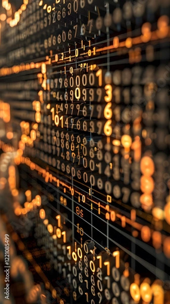 Obraz Stocks abstraction Bitcoin Etherum chart and indicator lines