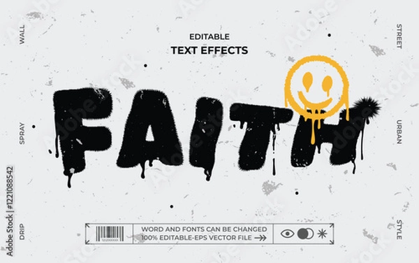 Obraz Modern Vibes text effects. Brutalism text effects