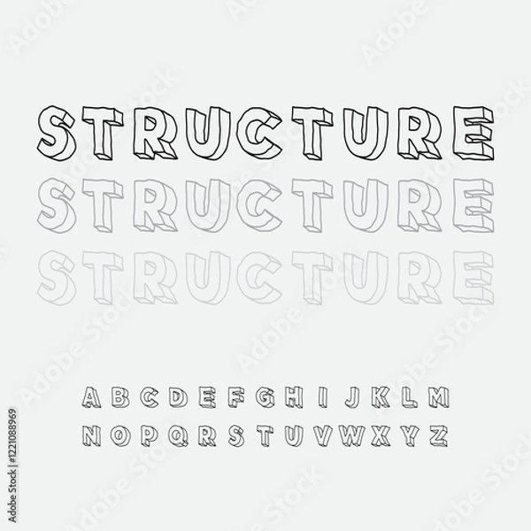 Fototapeta Structure_Font