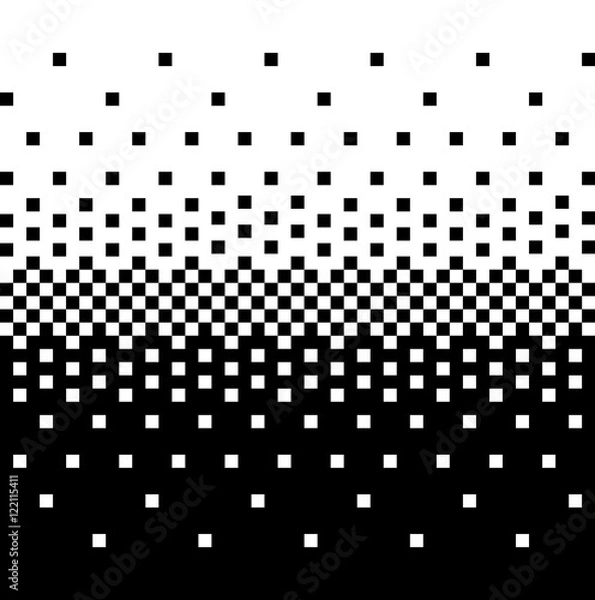 Fototapeta Vintage pixel halftone gradient background. Stock vector