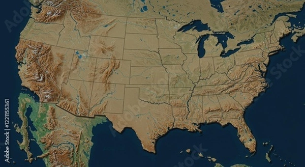 Fototapeta usa map with map of usa, us map, united states map, map of us, map of united states, america map state illustration