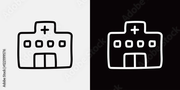 Fototapeta 手書きの医療アイコンセット