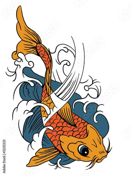 Fototapeta vector koi (fish)