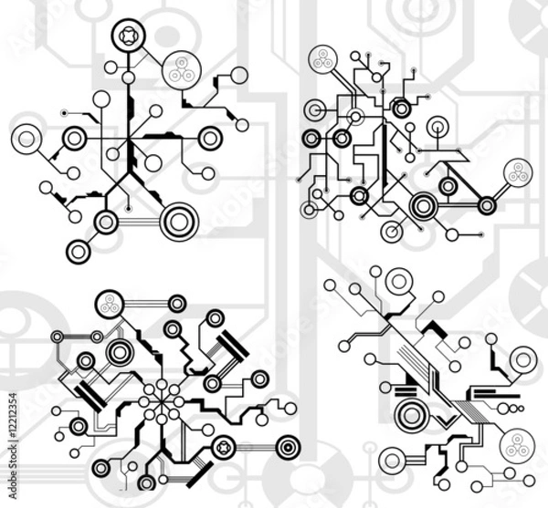 Obraz high tech elemets