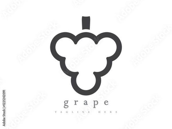 Obraz a logo with regular lines that identifies a wine