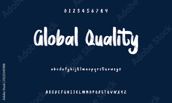 Fototapeta Set of Numbers 1, 2, 3, 4, 5, 6, 7, 8, 9, 0. Brush stroke, marker textured numbers. Stylish hand draw brush painted numbers set. Bold brush drawn grunge. Dirty texture vector. Rough brush strokes.