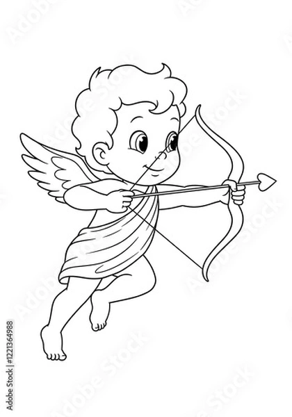 Fototapeta cupid with bow coloring 