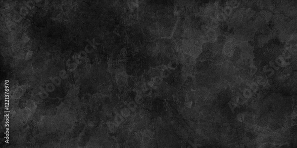 Fototapeta Dark black backdrop grunge cement wall. black stone marble concrete wall grunge texture background. Black texture chalk board and black board background. stone concrete texture.