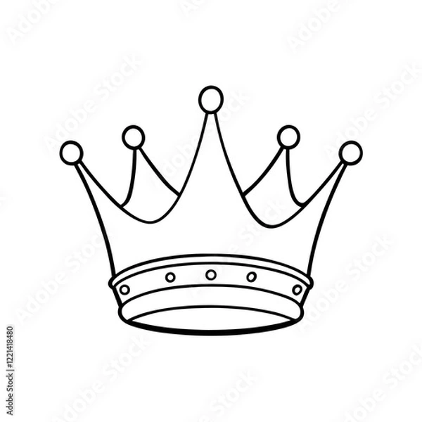 Fototapeta crown icon isolated on white background 
