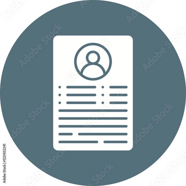 Fototapeta Business Profile icon single vector illustration