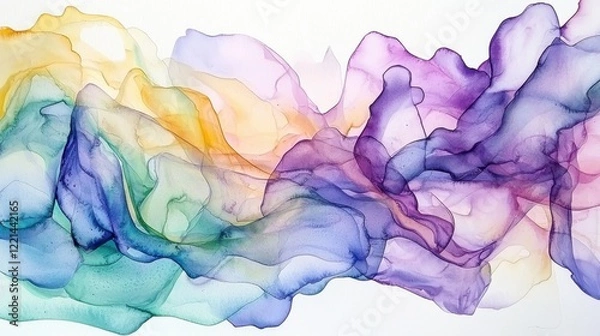 Fototapeta The image is a colorful abstract painting with a lot of different colors