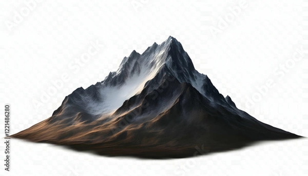 Fototapeta Mountain isolated on a transparent background