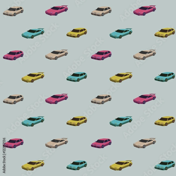 Fototapeta seamless pattern cars
