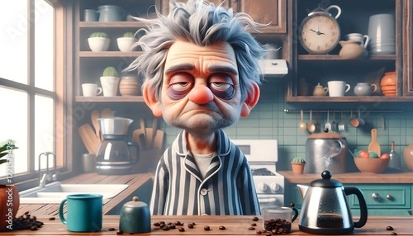 Obraz Despertar de Ternura: Anciana/o y su Amor por el Café	