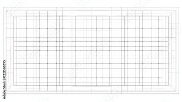 Fototapeta Architectural Blueprint Design: Grid Pattern Structure