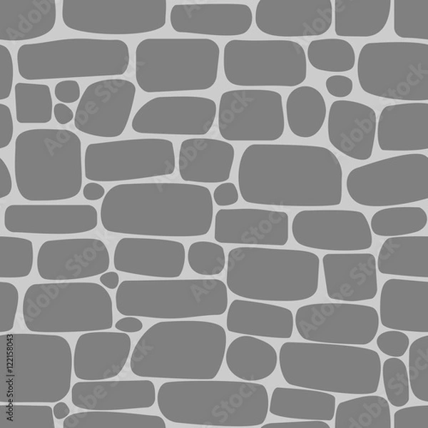 Fototapeta Seamless pattern with gray stones