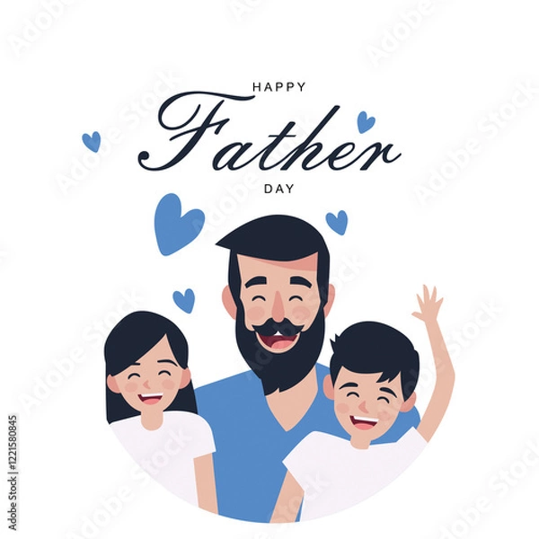 Fototapeta Happy Fathers Day Custom Text Banner