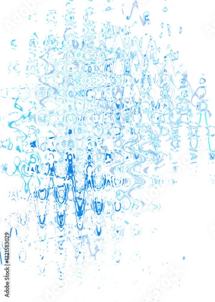 Obraz An abstract transparent psychedelic wavy liquid splatter design element overlay.